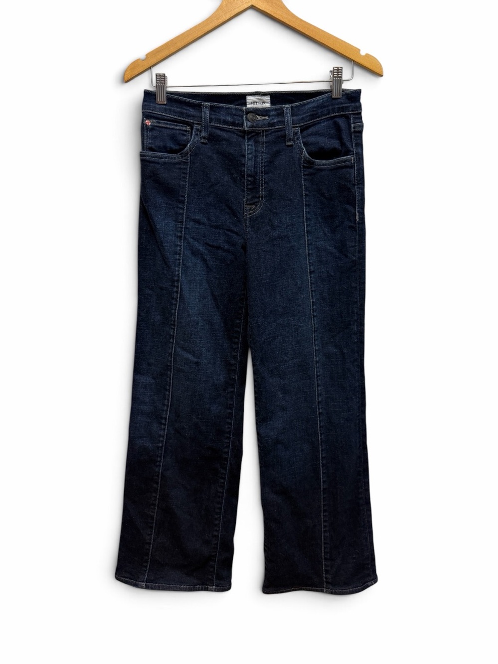 Hudson Rosalie High Rise Wide-Leg Crop Jeans Clean Girl Minimalist Size 27